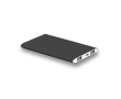Portable aluminium power bank with LED flashlight, 7,200 mAh colour black
