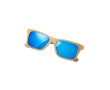 Bamboo sunglasses with mirrored lenses and UV400 protection colour natural