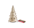 FSC™ natural wood Christmas tree, foldable and printable colour natural