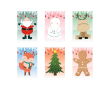 Christmas set with six colouring sheets and stickers included colour white