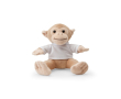 Monkey-shaped soft toy with T-shirt for personalisation colour light brown