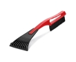 Affordable ice scraper with brush, Clearview colour red