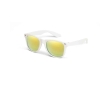 Sunglasses with mirrored lenses, UV400 protection colour white