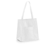 Non-woven cooler bag with long handles, 80 g/m2, Shopper colour white