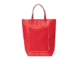 Foldable polyester bag with cooler function and zipper colour red