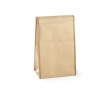 Paper cooler bag with lined compartment, 4 L, Lunch colour natural