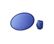 Folding polyester flying disc 190T, supplied in pouch colour blue
