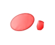 Folding polyester flying disc 190T, supplied in pouch colour red