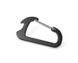 Bottle opener carabiner for athletes and hiking colour black