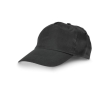 Cotton caps with logo and hook-and-loop closure, 175 g/m² colour black