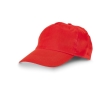 Cotton caps with logo and hook-and-loop closure, 175 g/m² colour red