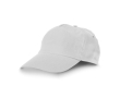 Cotton caps with logo and hook-and-loop closure, 175 g/m² colour white