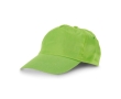 Cotton caps with logo and hook-and-loop closure, 175 g/m² colour light-green