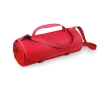 Fleece picnic blanket with handle, adjustable colour red