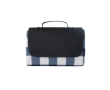 Checked fleece picnic blanket with handle, 180g/m2 colour blue