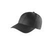 Recycled cotton hat with 6 panels and buckle, 280g/m2 colour black