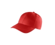 Recycled cotton hat with 6 panels and buckle, 280g/m2 colour red