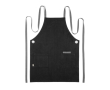 Eco apron with 3 multifunction pockets and cross-back straps 220 g/m² colour black