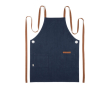Eco apron with 3 multifunction pockets and cross-back straps 220 g/m² colour navy-blue