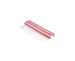 Striped cotton-polyester beach towel with fringes, 180 g/m2 colour red