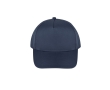 Recycled polyester cap with 5 panels and adhesive closure, 210 g/m2 colour navy-blue