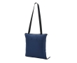 Foldable polyester picnic blanket that converts into a bag colour blue