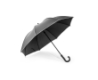 Recycled polyester umbrella with reflective details, 68 cm, Ø120 colour black
