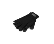 Recycled rPET polyester gloves with touchscreen tips colour black
