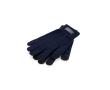 Recycled rPET polyester gloves with touchscreen tips colour navy-blue