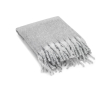 Soft-touch recycled polyester blanket, mohair style, 300 g/m² colour grey