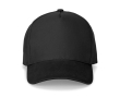 5-panel brushed cotton cap with metal buckle 260 g/m² colour black