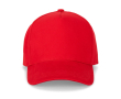 5-panel brushed cotton cap with metal buckle 260 g/m² colour red