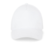 5-panel brushed cotton cap with metal buckle 260 g/m² colour white
