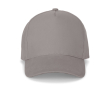 5-panel brushed cotton cap with metal buckle 260 g/m² colour light grey