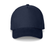 5-panel brushed cotton cap with metal buckle 260 g/m² colour navy-blue