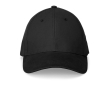 Adjustable 6-panel brushed cotton cap 260 g/m² colour black