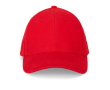 Adjustable 6-panel brushed cotton cap 260 g/m² colour red