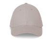 Adjustable 6-panel brushed cotton cap 260 g/m² colour light grey