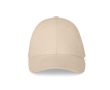 Adjustable 6-panel brushed cotton cap 260 g/m² colour beige