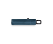 Folding umbrella with manual mechanism and carabiner on the handle Ø98 colour blue