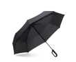 3-section folding umbrella with pongee and ergonomic handle Ø117 colour black