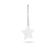 Christmas decoration in the shape of a white star colour white