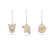 3-piece Christmas tree decoration colour natural