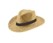 Straw hat made of natural straw for the summer colour black
