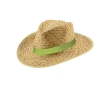 Straw hat made of natural straw for the summer colour light-green