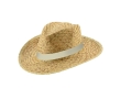 Straw hat made of natural straw for the summer colour beige