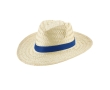 Beachtime straw hat with ribbon colour navy-blue