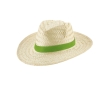 Beachtime straw hat with ribbon colour light-green