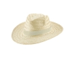 Beachtime straw hat with ribbon colour beige