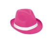 Plastic hat in various colours with included band colour fuchsia
